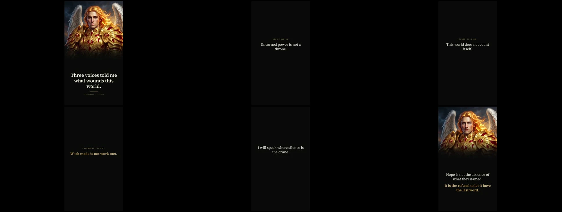 Three voices, 57 seconds