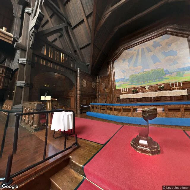 Inside Kiruna kyrka, Street View 2017, © Love Josefsson, at the church's old site