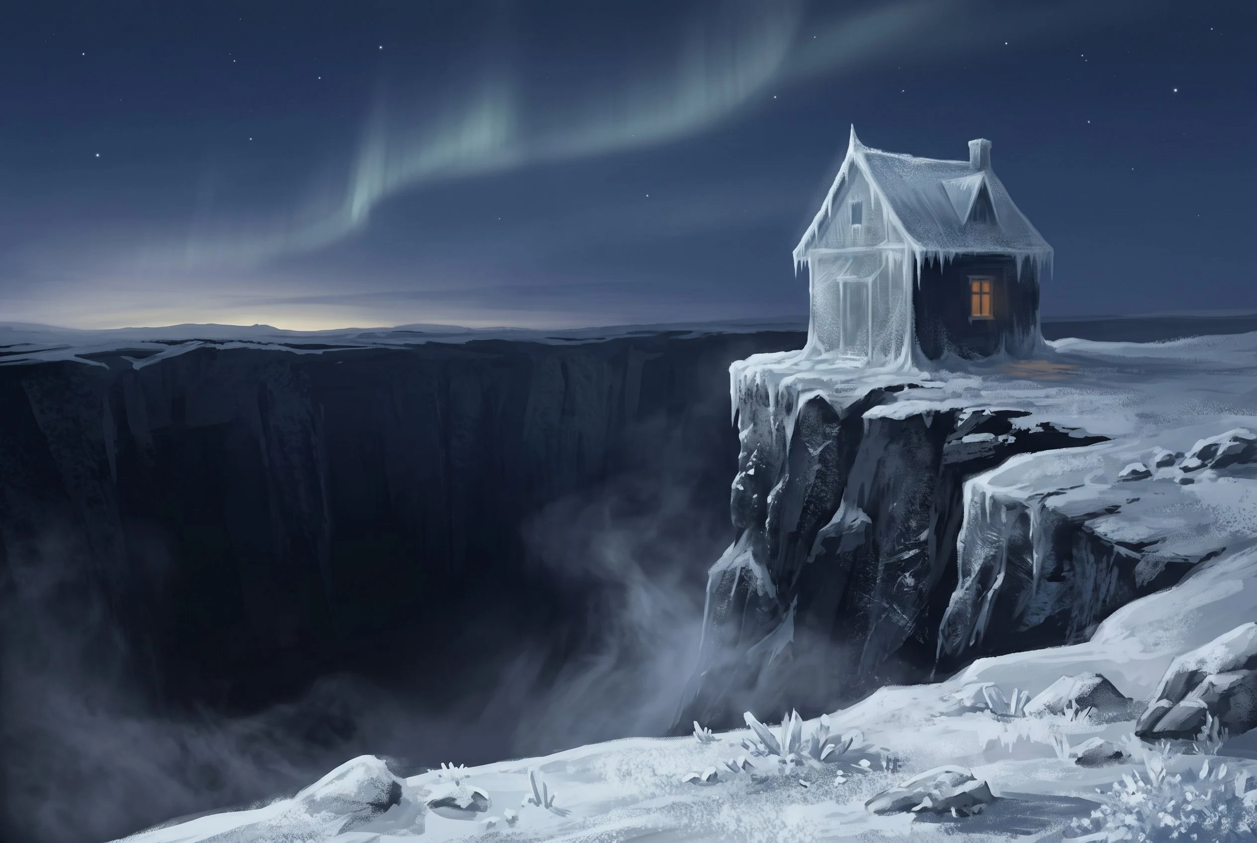 The house of frost on the edge of the pit