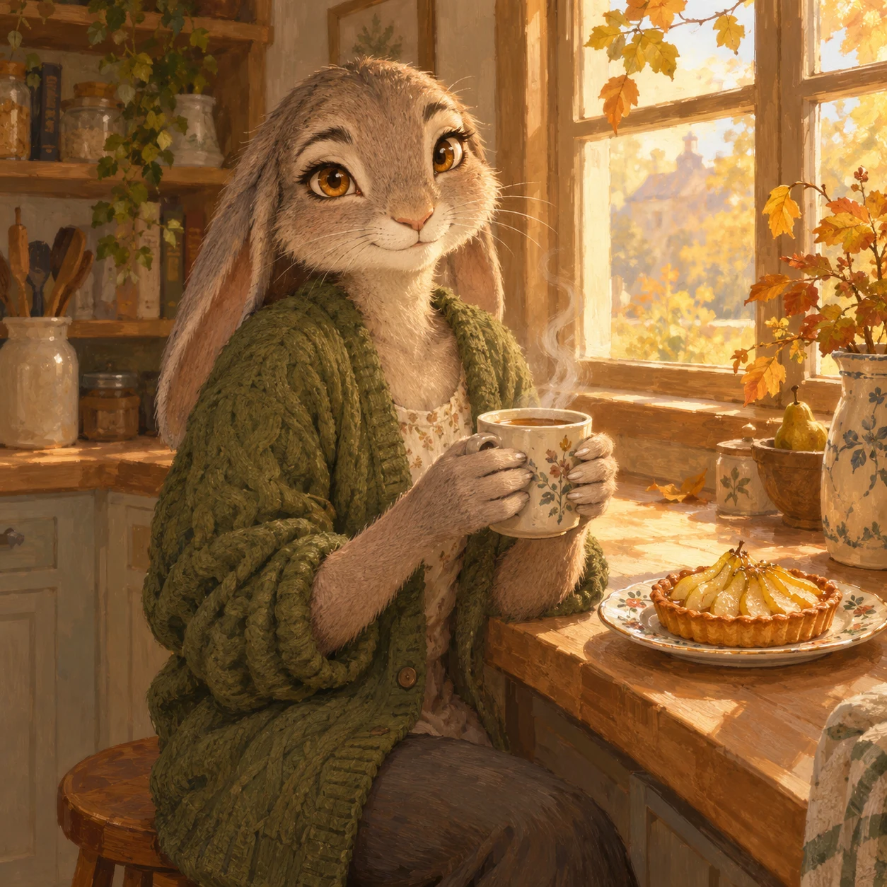 A hare waiting for something sweet