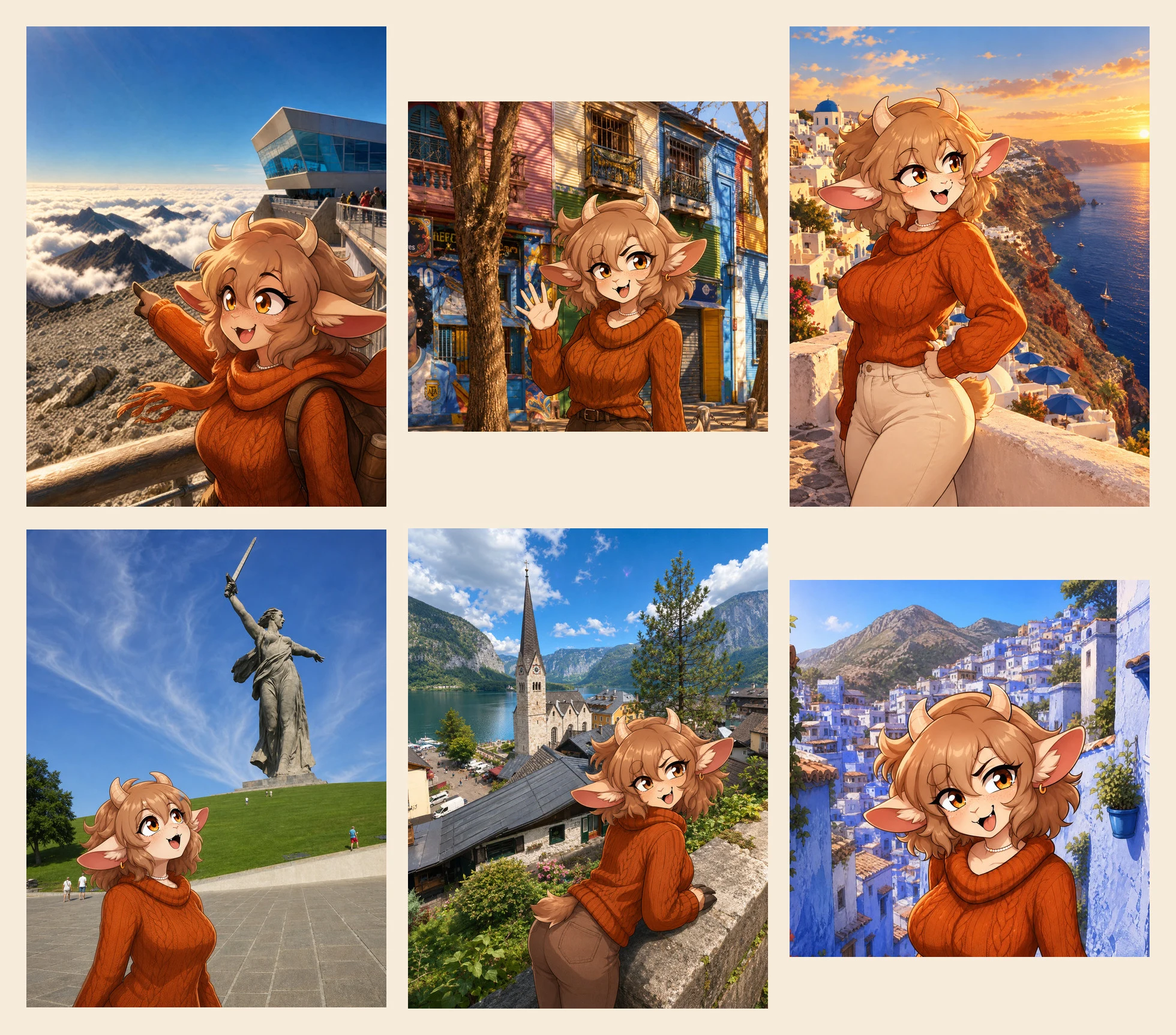 Six places, one goat