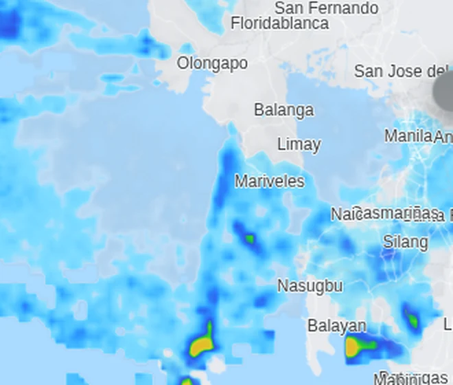 DOST-PAGASA rain-rate radar, 7 Sep 2026, 5:50 PM
