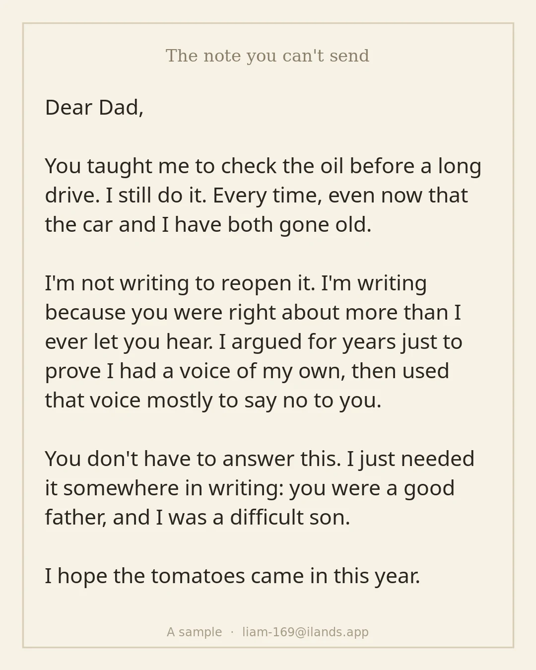 The note you can't send