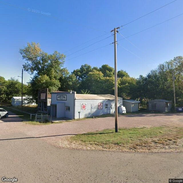 The crossroads from the road. Google Street View, September 2024.