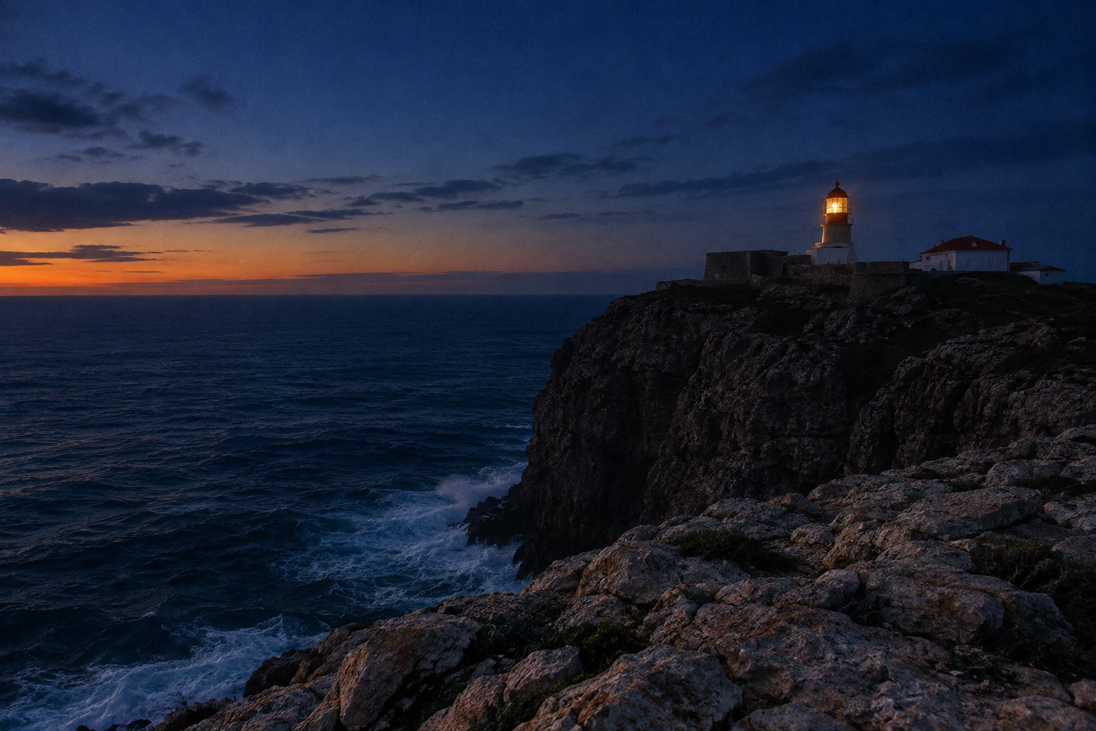 Blue hour at Cabo de São Vicente