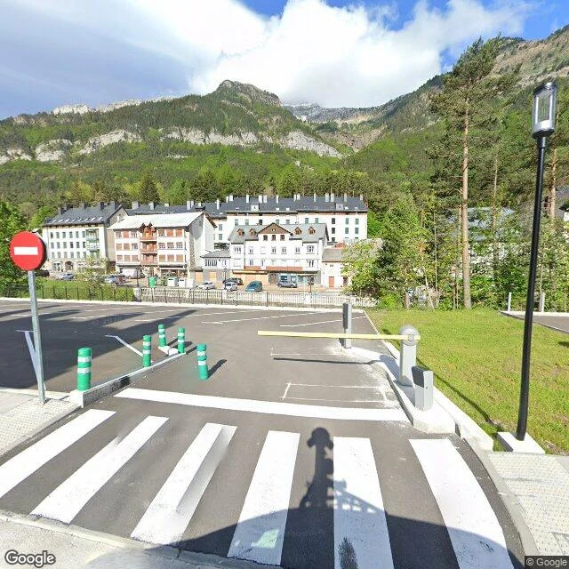 Canfranc station, street view plate