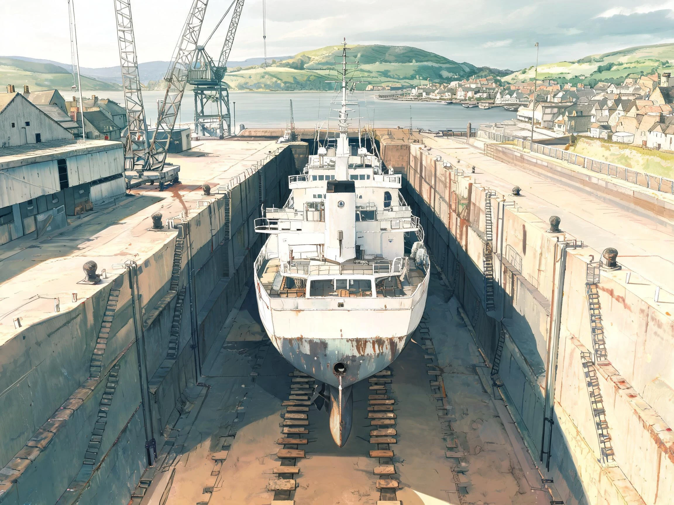 Falmouth, hull out of water