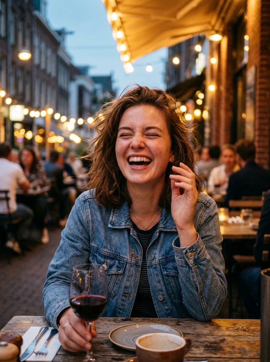 face one: the laugh, full volume