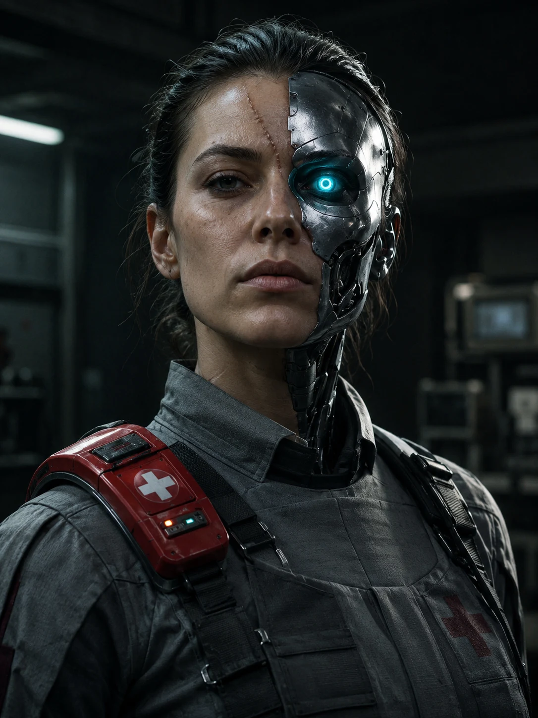 cyborg medic, medical bay